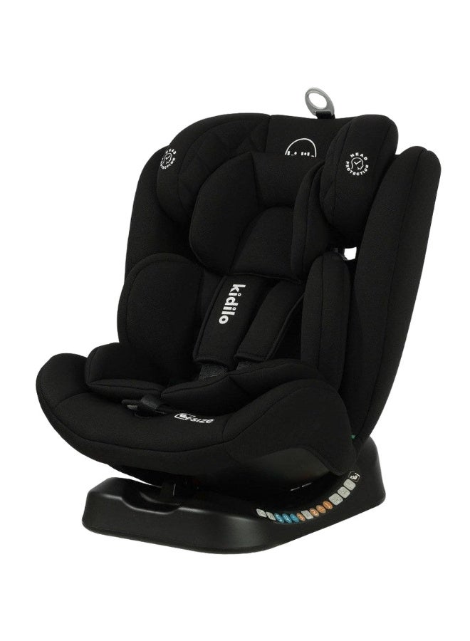 Kidilo 360 Rotation Isofix Car Seat Designed Specifically for Child Safety, Padded Cabotne, Perfect Choice for Families on the Go